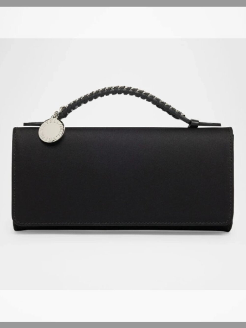 Stella McCartney NWT Falabella Eco Satin Top-Handle Bag (ORIG. $1195) BLACK